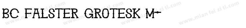BC Falster Grotesk M字体转换